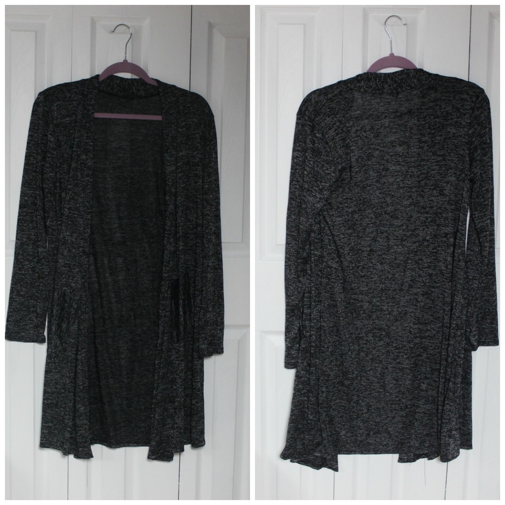 J.M Fleurette dark gray cardigan